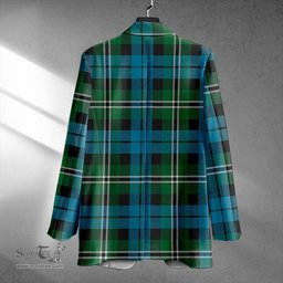 ScotsTee Shop Melville Ancient Clan Crest Casual Tartan Flat Lapel Collar Blazer Tartan Blazer Cotton