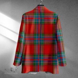 ScotsTee Shop MacRae of Ardentoul Ancient Clan Crest Casual Tartan Flat Lapel Collar Blazer Tartan Blazer Cotton