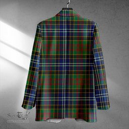 ScotsTee Shop Paisley Drennan (Drennan Drennan) Modern Clan Crest Casual Tartan Flat Lapel Collar Blazer Tartan Blazer Cotton