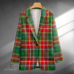 ScotsTee Shop MacWhirter Modern Clan Crest Casual Tartan Flat Lapel Collar Blazer Tartan Blazer Cotton