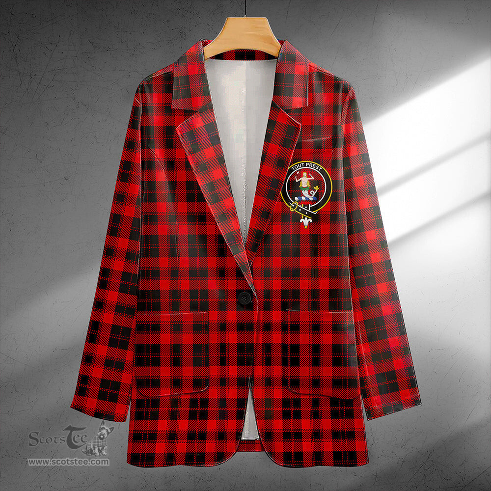 ScotsTee Shop Murray of Ochtertyre Modern Clan Crest Casual Tartan Flat Lapel Collar Blazer Tartan Blazer Cotton