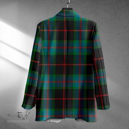 ScotsTee Shop Nairn Ancient Clan Crest Casual Tartan Flat Lapel Collar Blazer Tartan Blazer Cotton