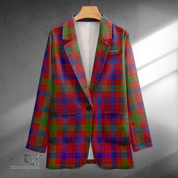 ScotsTee Shop MacTier Modern Clan Crest Casual Tartan Flat Lapel Collar Blazer Tartan Blazer Cotton