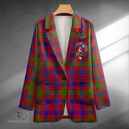 ScotsTee Shop MacTier Modern Clan Crest Casual Tartan Flat Lapel Collar Blazer Tartan Blazer Cotton