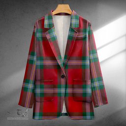ScotsTee Shop MacLaine of LochBuie (Cockburn) (MacLaine of LochBuie) Modern Clan Crest Casual Tartan Flat Lapel Collar Blazer Tartan Blazer Cotton