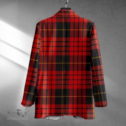 ScotsTee Shop MacQueen Ancient Clan Crest Casual Tartan Flat Lapel Collar Blazer Tartan Blazer Cotton
