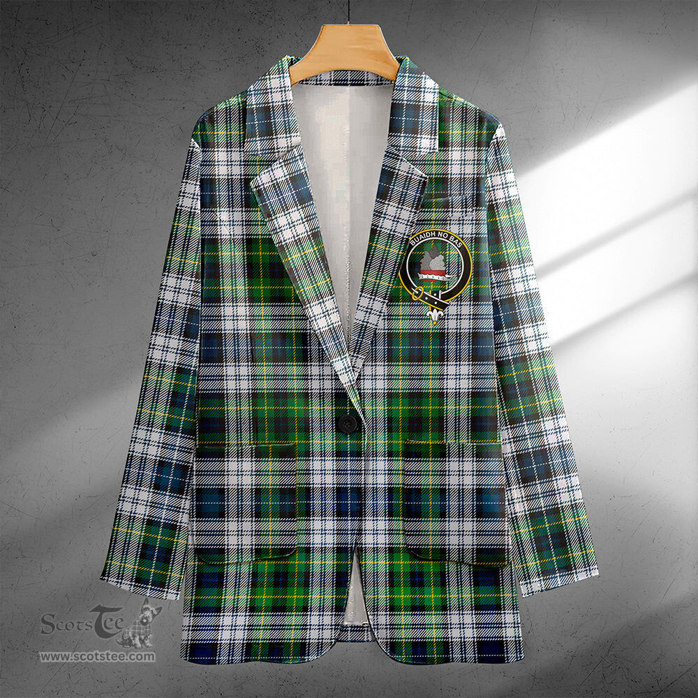 ScotsTee Shop MacNeil of Barra (MacNeil/MacNeill) Paton Dress Modern Clan Crest Casual Tartan Flat Lapel Collar Blazer Tartan Blazer Cotton