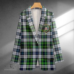 ScotsTee Shop MacNeil of Barra (MacNeil/MacNeill) Paton Dress Modern Clan Crest Casual Tartan Flat Lapel Collar Blazer Tartan Blazer Cotton