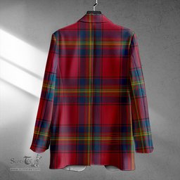 ScotsTee Shop Oliver Modern Clan Crest Casual Tartan Flat Lapel Collar Blazer Tartan Blazer Cotton
