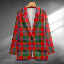 ScotsTee Shop Murray of Abercairney Modern Clan Crest Casual Tartan Flat Lapel Collar Blazer Tartan Blazer Cotton