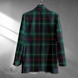 ScotsTee Shop MacKenzie Modern Clan Crest Casual Tartan Flat Lapel Collar Blazer Tartan Blazer Cotton