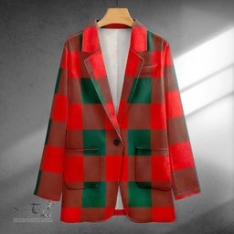ScotsTee Shop Moncrieffe Modern Clan Crest Casual Tartan Flat Lapel Collar Blazer Tartan Blazer Cotton