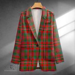 ScotsTee Shop MacKinnon Ancient Clan Crest Casual Tartan Flat Lapel Collar Blazer Tartan Blazer Cotton