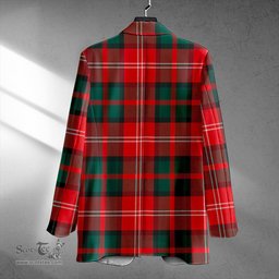 ScotsTee Shop Nisbet (Nisbit) Modern Clan Crest Casual Tartan Flat Lapel Collar Blazer Tartan Blazer Cotton