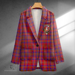ScotsTee Shop Matheson Weathered Clan Crest Casual Tartan Flat Lapel Collar Blazer Tartan Blazer Cotton