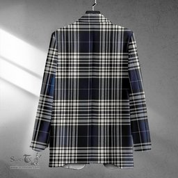 ScotsTee Shop Napier Modern Clan Crest Casual Tartan Flat Lapel Collar Blazer Tartan Blazer Cotton