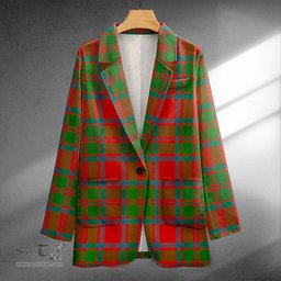 ScotsTee Shop MacKintosh Ancient Clan Crest Casual Tartan Flat Lapel Collar Blazer Tartan Blazer Cotton