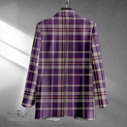 ScotsTee Shop Ochterlony (Auchterlony) Weathered Clan Crest Casual Tartan Flat Lapel Collar Blazer Tartan Blazer Cotton