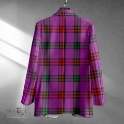 ScotsTee Shop Montgomery Ancient Clan Crest Casual Tartan Flat Lapel Collar Blazer Tartan Blazer Cotton