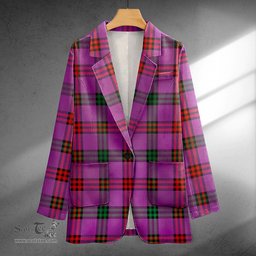ScotsTee Shop Montgomery Ancient Clan Crest Casual Tartan Flat Lapel Collar Blazer Tartan Blazer Cotton