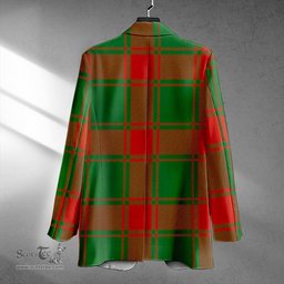ScotsTee Shop Middleton Modern Clan Crest Casual Tartan Flat Lapel Collar Blazer Tartan Blazer Cotton