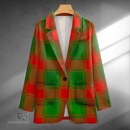ScotsTee Shop Middleton Modern Clan Crest Casual Tartan Flat Lapel Collar Blazer Tartan Blazer Cotton