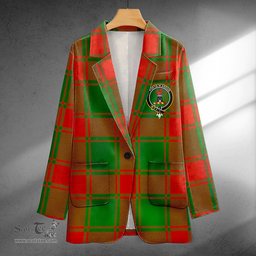ScotsTee Shop Middleton Modern Clan Crest Casual Tartan Flat Lapel Collar Blazer Tartan Blazer Cotton