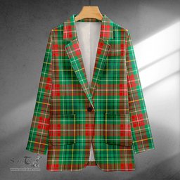 ScotsTee Shop Muirhead Modern Clan Crest Casual Tartan Flat Lapel Collar Blazer Tartan Blazer Cotton