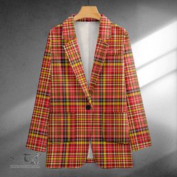 ScotsTee Shop Ogilvie of Strathallan Modern Clan Crest Casual Tartan Flat Lapel Collar Blazer Tartan Blazer Cotton