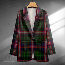 ScotsTee Shop MacNeil of Colonsay (MacNeil of Barra of Colonsay) (Highland Society of London) Modern Clan Crest Casual Tartan Flat Lapel Collar Blazer Tartan Blazer Cotton