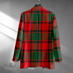 ScotsTee Shop MacPhail Modern Clan Crest Casual Tartan Flat Lapel Collar Blazer Tartan Blazer Cotton