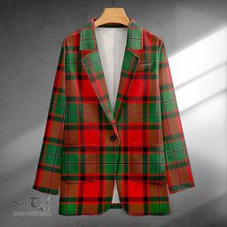 ScotsTee Shop MacPhail Modern Clan Crest Casual Tartan Flat Lapel Collar Blazer Tartan Blazer Cotton