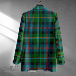 ScotsTee Shop Malcolm Ancient Clan Crest Casual Tartan Flat Lapel Collar Blazer Tartan Blazer Cotton