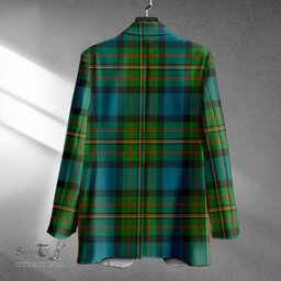 ScotsTee Shop MacLaren Ancient Clan Crest Casual Tartan Flat Lapel Collar Blazer Tartan Blazer Cotton