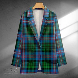 ScotsTee Shop MacNeil of Colonsay (MacNeil of Barra of Colonsay) (Highland Society of London) Ancient Clan Crest Casual Tartan Flat Lapel Collar Blazer Tartan Blazer Cotton