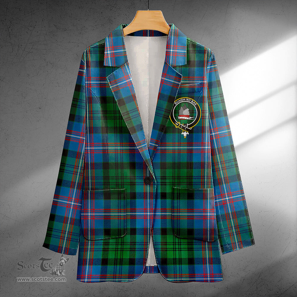ScotsTee Shop MacNeil of Colonsay (MacNeil of Barra of Colonsay) (Highland Society of London) Ancient Clan Crest Casual Tartan Flat Lapel Collar Blazer Tartan Blazer Cotton