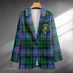 ScotsTee Shop MacNeil of Colonsay (MacNeil of Barra of Colonsay) (Highland Society of London) Ancient Clan Crest Casual Tartan Flat Lapel Collar Blazer Tartan Blazer Cotton