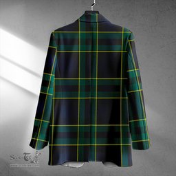 ScotsTee Shop Mowat Modern Clan Crest Casual Tartan Flat Lapel Collar Blazer Tartan Blazer Cotton