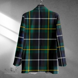 ScotsTee Shop MacNeil of Barra (MacNeil/MacNeill) Modern Clan Crest Casual Tartan Flat Lapel Collar Blazer Tartan Blazer Cotton