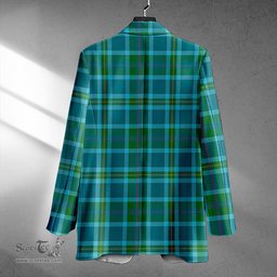 ScotsTee Shop Miller Ancient Clan Crest Casual Tartan Flat Lapel Collar Blazer Tartan Blazer Cotton