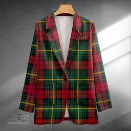 ScotsTee Shop Martin Modern Clan Crest Casual Tartan Flat Lapel Collar Blazer Tartan Blazer Cotton