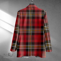 ScotsTee Shop MacPherson of Cluny Red Weathered Clan Crest Casual Tartan Flat Lapel Collar Blazer Tartan Blazer Cotton