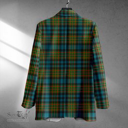 ScotsTee Shop MacLellan Ancient Clan Crest Casual Tartan Flat Lapel Collar Blazer Tartan Blazer Cotton