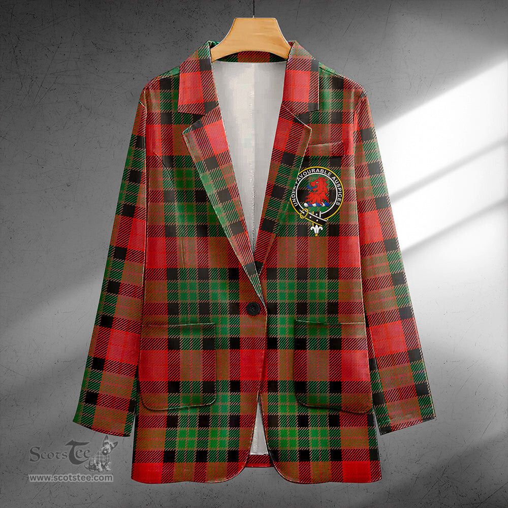 ScotsTee Shop Murdoch Ancient Clan Crest Casual Tartan Flat Lapel Collar Blazer Tartan Blazer Cotton