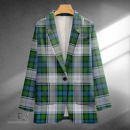 ScotsTee Shop Murray of Atholl Dress (Murray Dress) Ancient Clan Crest Casual Tartan Flat Lapel Collar Blazer Tartan Blazer Cotton