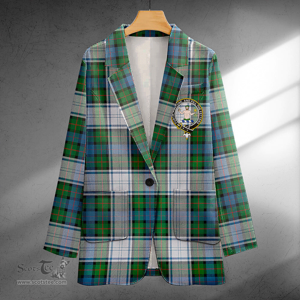 ScotsTee Shop Murray of Atholl Dress (Murray Dress) Ancient Clan Crest Casual Tartan Flat Lapel Collar Blazer Tartan Blazer Cotton