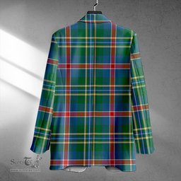 ScotsTee Shop Mary, Queen of Scots Ancient Clan Crest Casual Tartan Flat Lapel Collar Blazer Tartan Blazer Cotton
