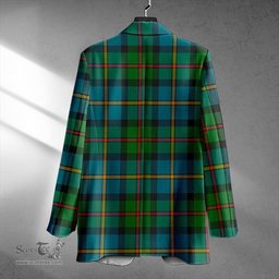 ScotsTee Shop MacLeod of Harris (MacLeod Hunting) Ancient Clan Crest Casual Tartan Flat Lapel Collar Blazer Tartan Blazer Cotton