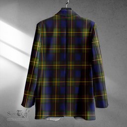 ScotsTee Shop More (Muir) Clan Crest Casual Tartan Flat Lapel Collar Blazer Tartan Blazer Cotton
