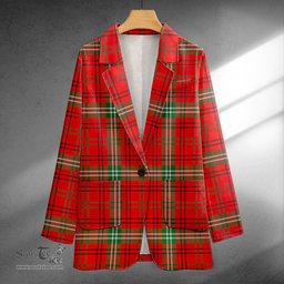 ScotsTee Shop Morrison Modern Clan Crest Casual Tartan Flat Lapel Collar Blazer Tartan Blazer Cotton